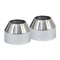 MCS FORK BOOT COVERS, CHROME 39MM